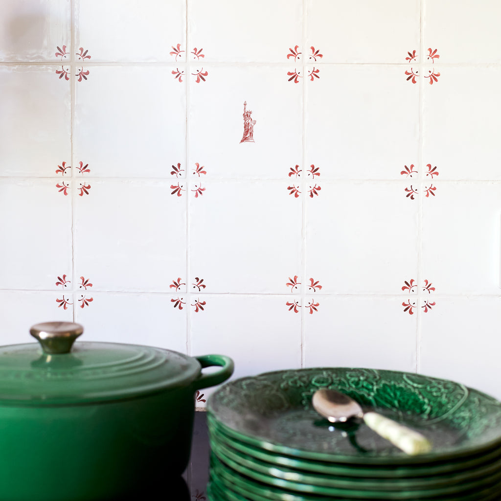 Lady Liberty Delft Tile