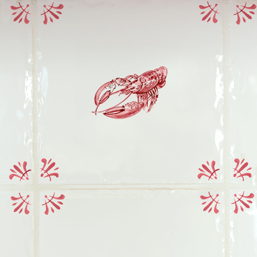Lobster Delft Tile