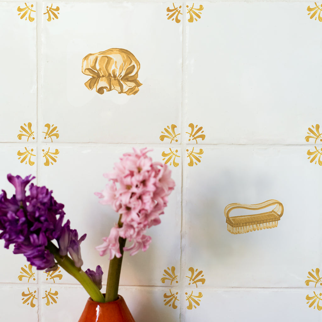Nail Brush Delft Tile