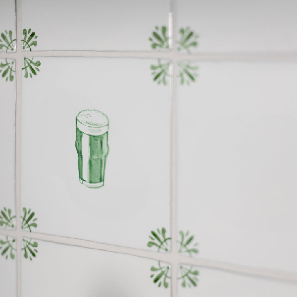 Pint of Irish Stout Delft Tile