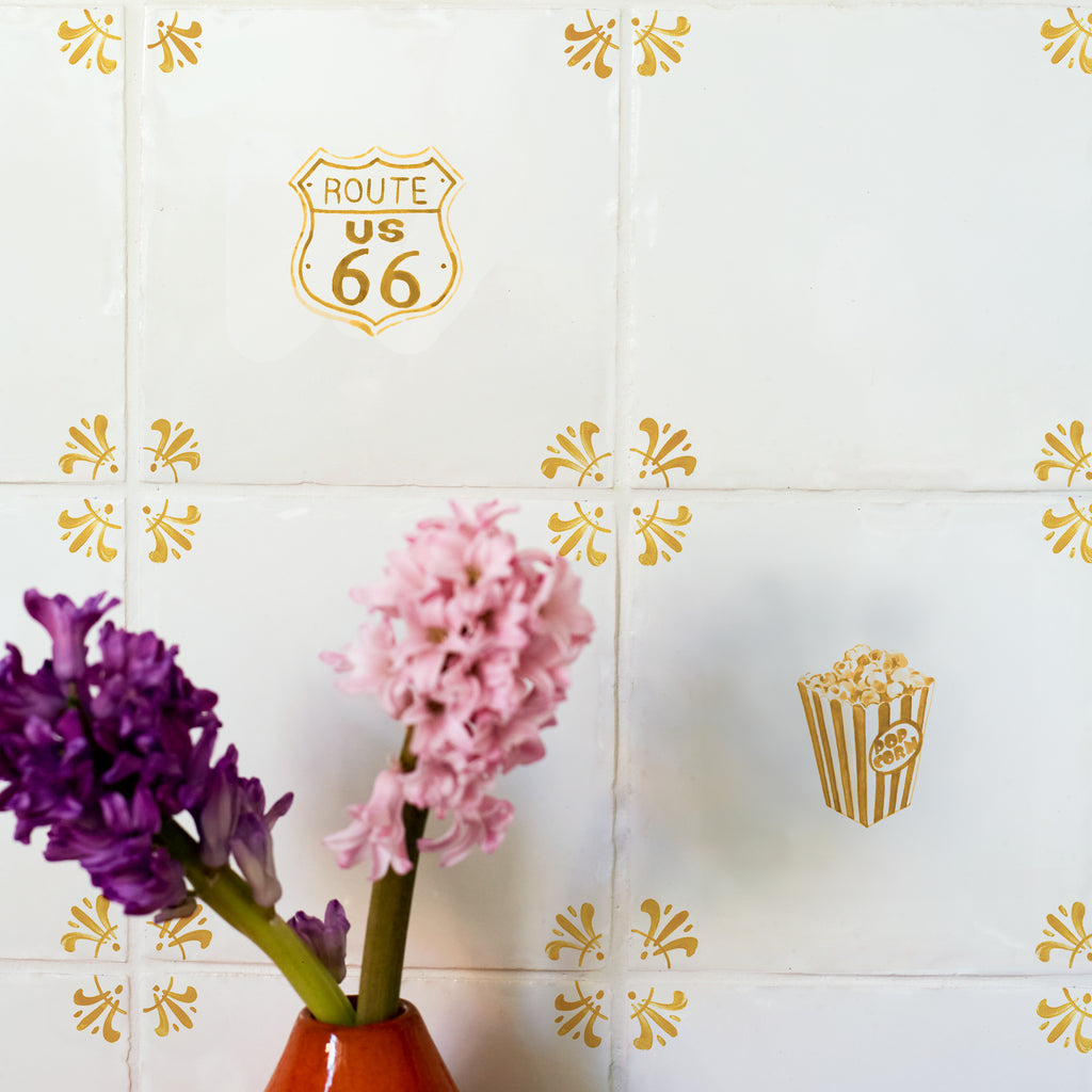Popcorn Delft Tile