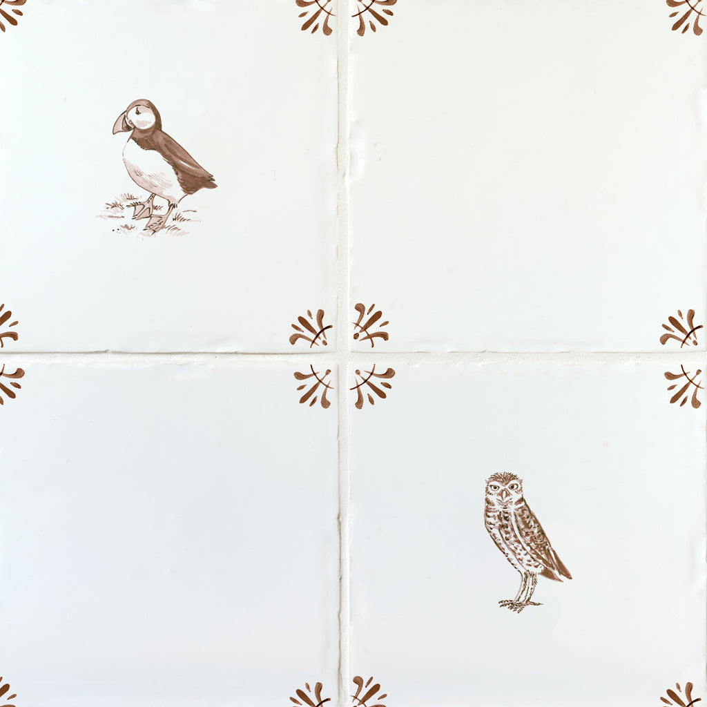 Puffin Delft Tile