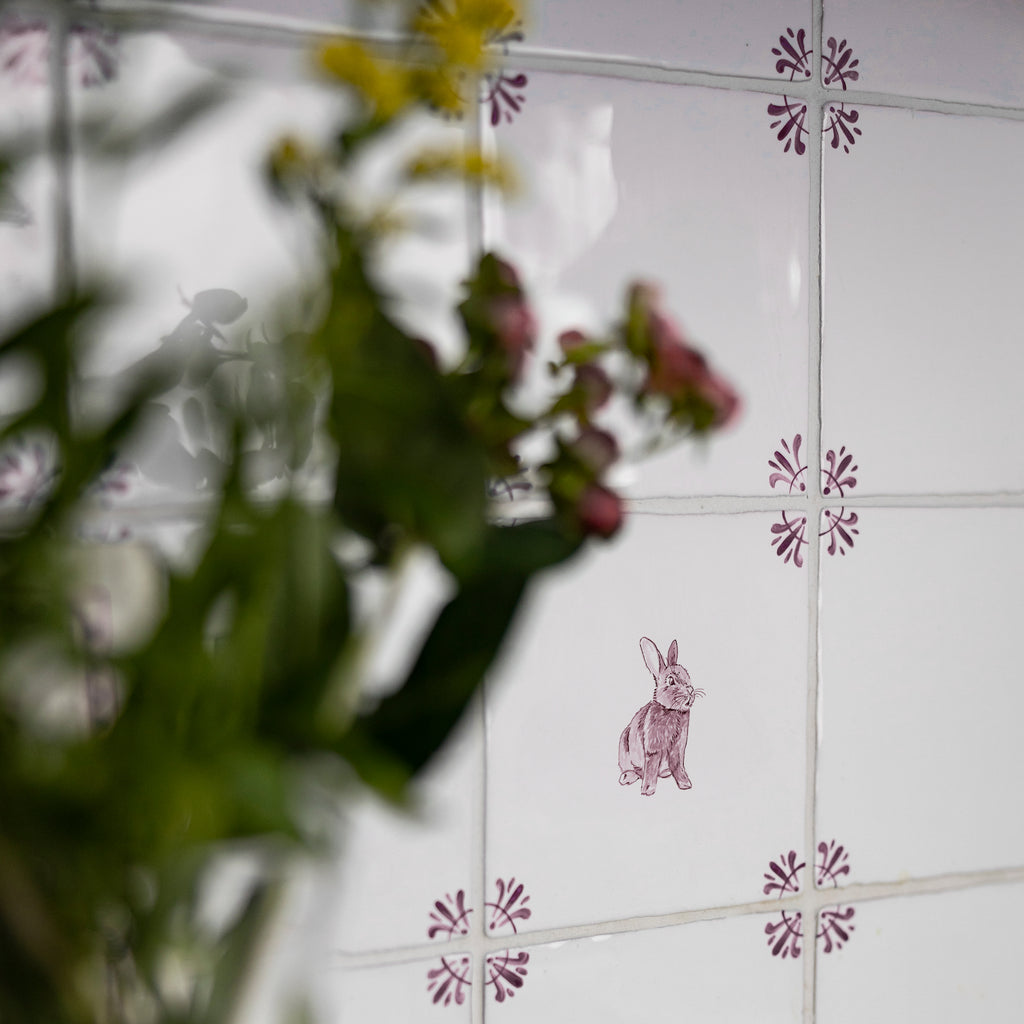 Rabbit Delft Tile
