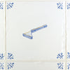 Razor Delft Tile, Gold Lustre