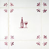 Red Wine Lovers Delft Tile