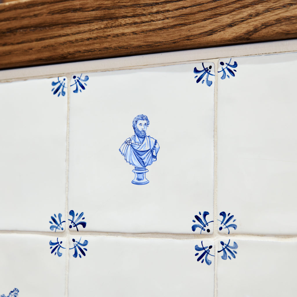 Roman Bust Delft Tile