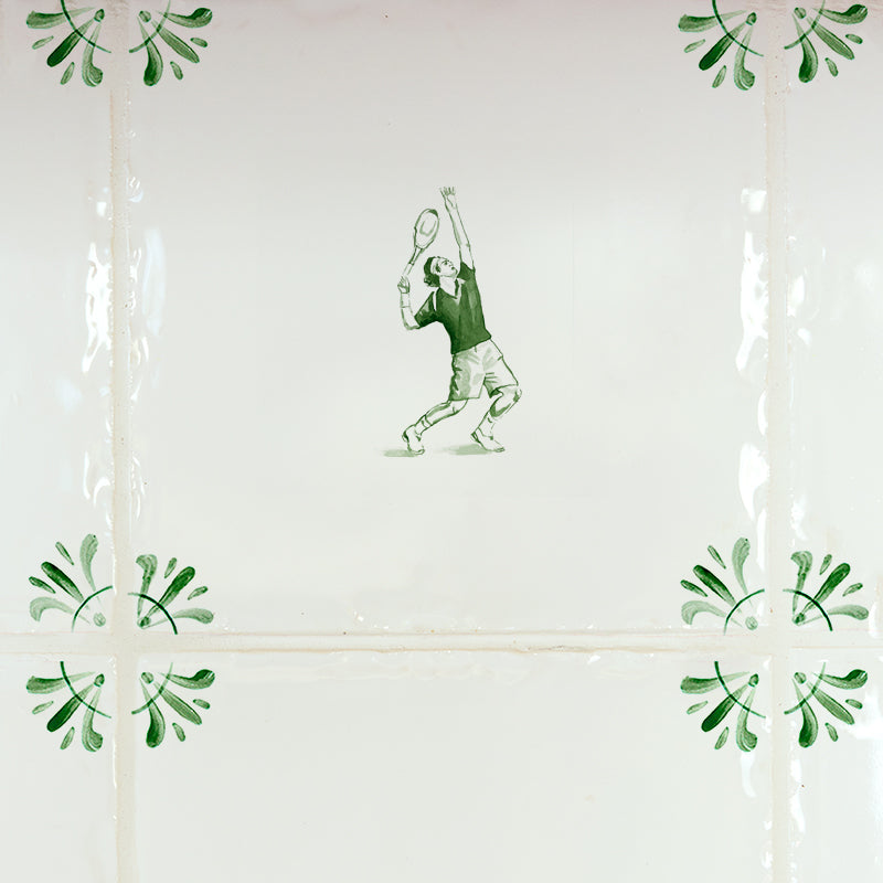 Tennis Player Delft Tile