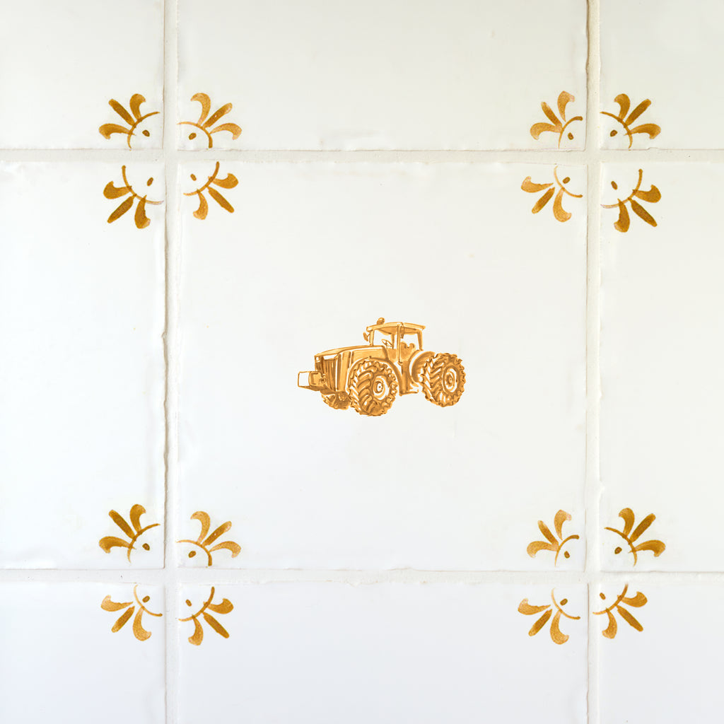 Tractor Delft Tile