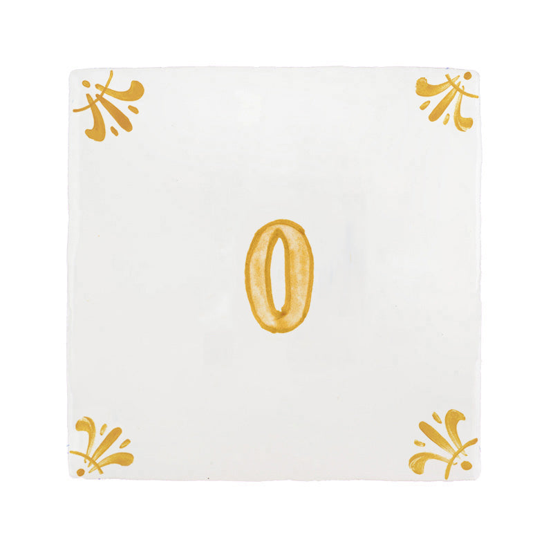 Number 0 Delft Tile