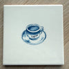 End of Line, Espresso Delft Tile, Blue