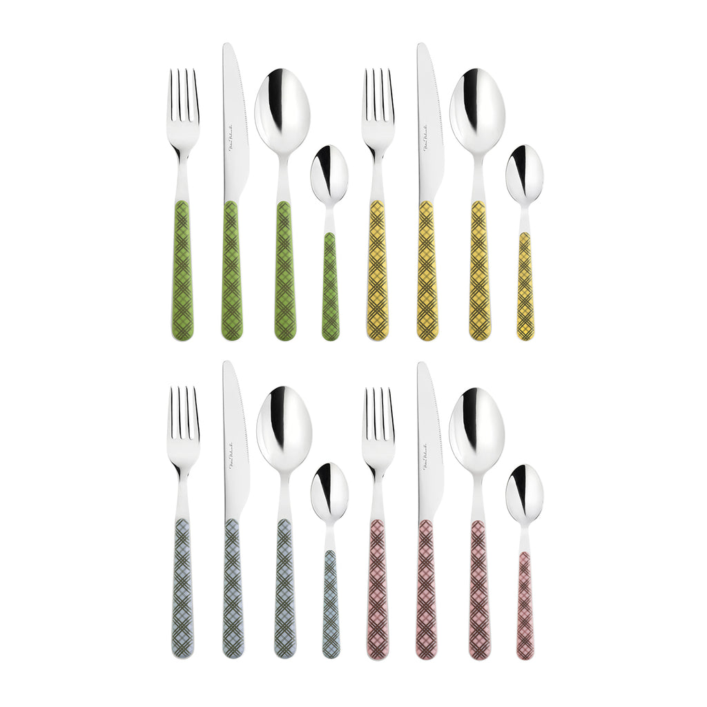 Tartan Cutlery, 16 Piece Set, All Colours