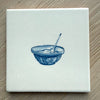 End of Line, Mixing Bowl Delft Tile, Blue