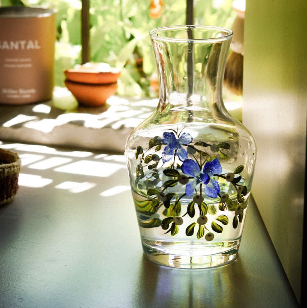 Mistletoe Bow Carafe And Tumbler