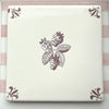 Wild Strawberries Delft Tile, Manganese