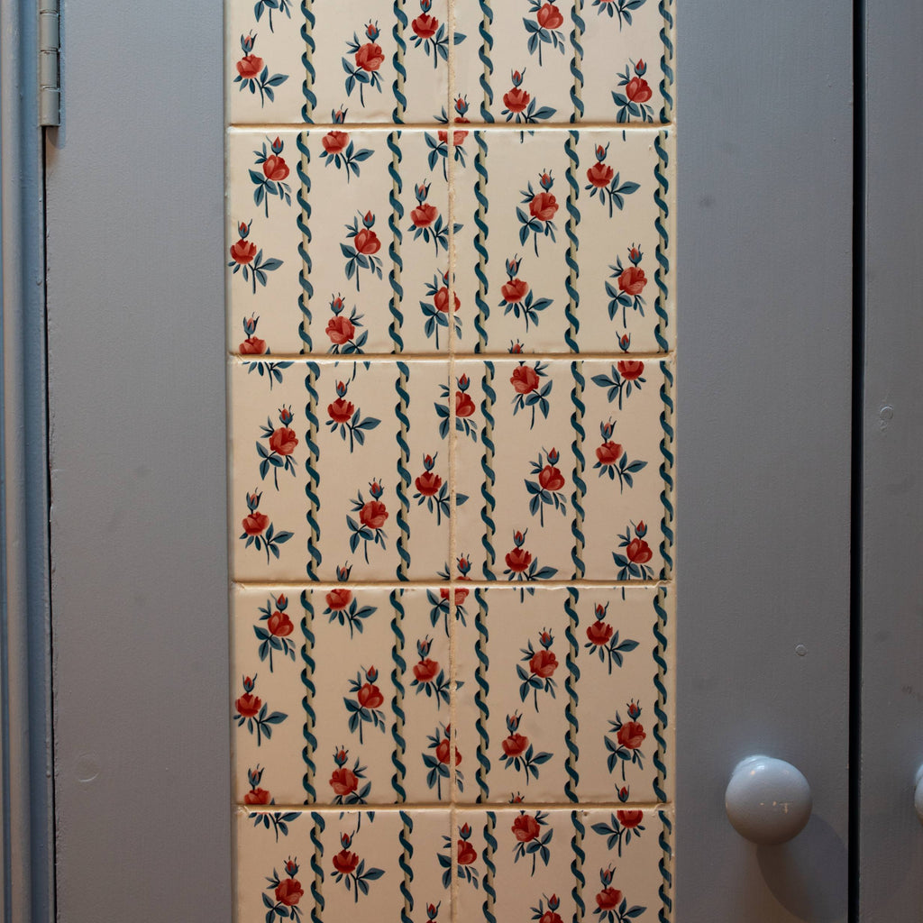Poles & Roses II Tiles, Set of 4