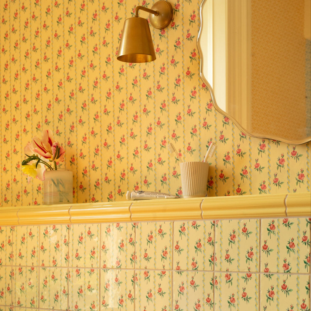 Poles & Roses II Tiles, Set of 4