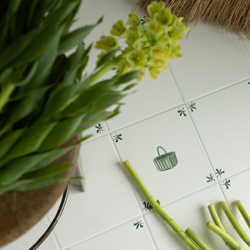 Wicker Basket Delft Floor Tile