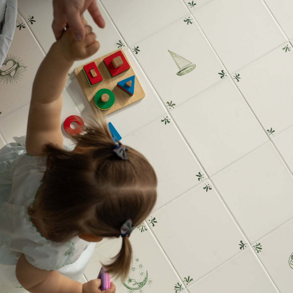 Watering Can Delft Floor Tile