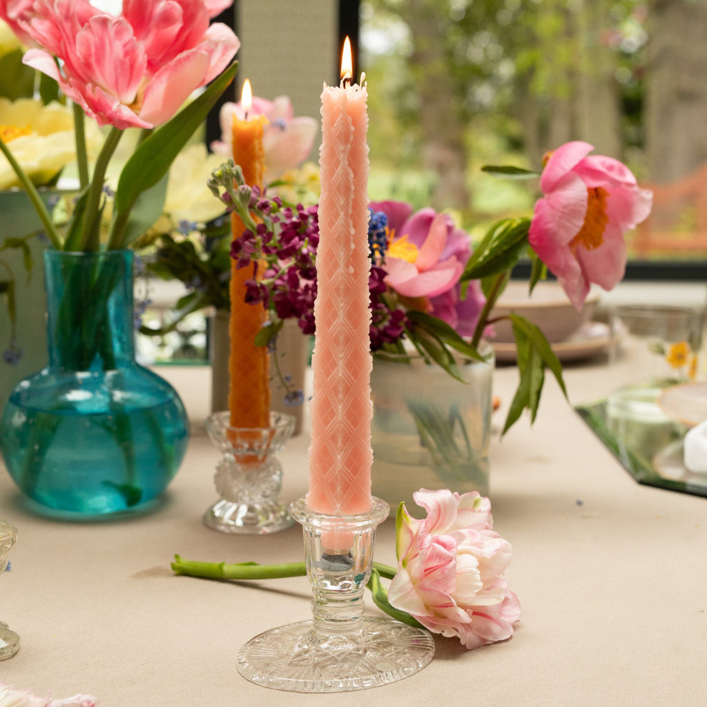 Tartan Obelisk Taper Candles, Pack of 4, Skye Sunset