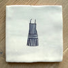End of Line, Apron Delft Tile, Navy Blue