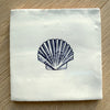 End of Line, Scallop Shell Delft Tile, Navy Blue
