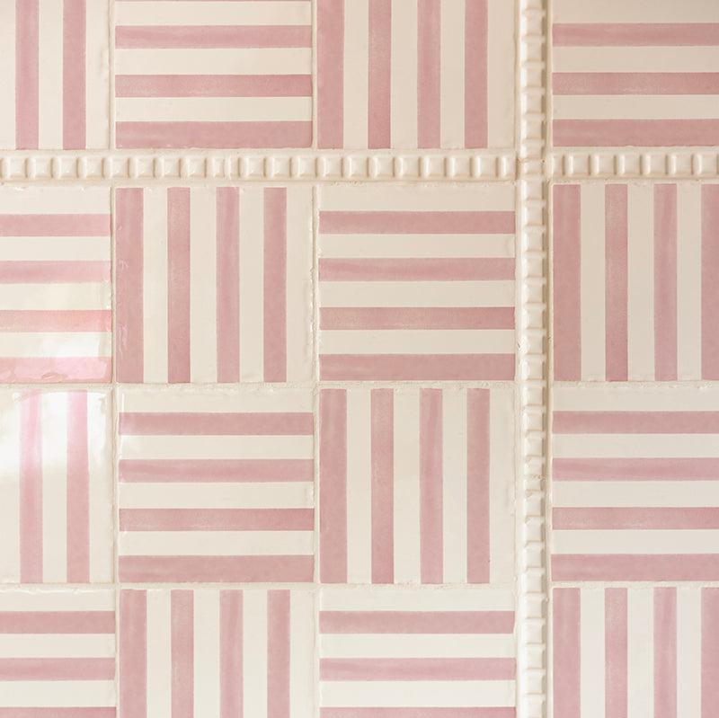 Pinstripe Tile, Pink