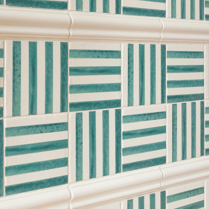 Pinstripe Tile, Teal