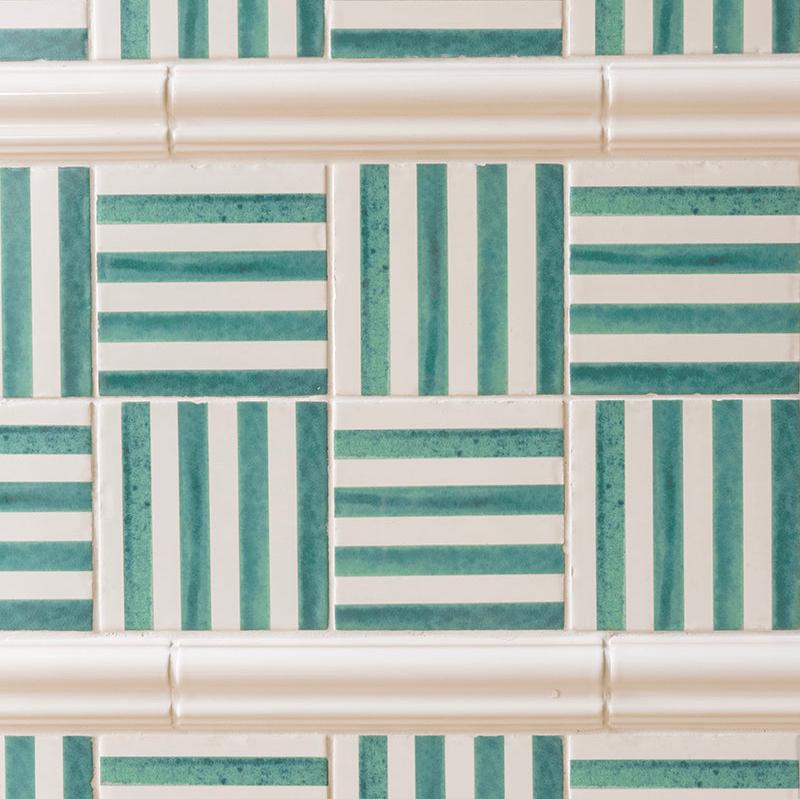 Pinstripe Tile, Teal