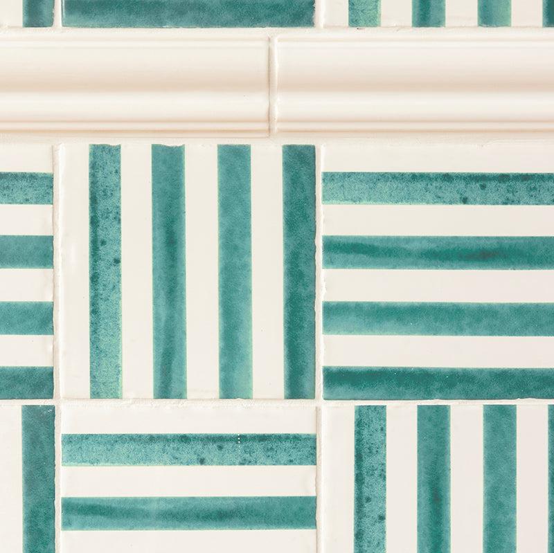 Pinstripe Tile, Teal