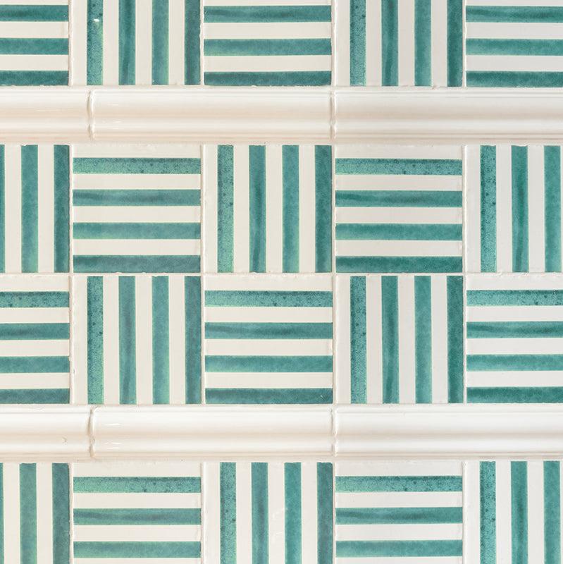 Pinstripe Tile, Teal