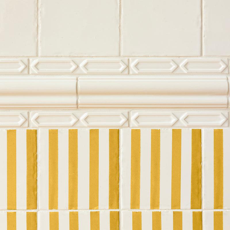 Pinstripe Tile, Delft Mustard