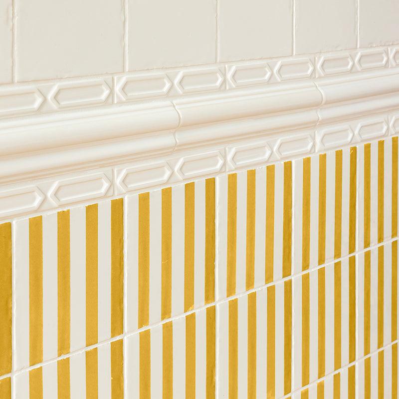Pinstripe Tile, Delft Mustard