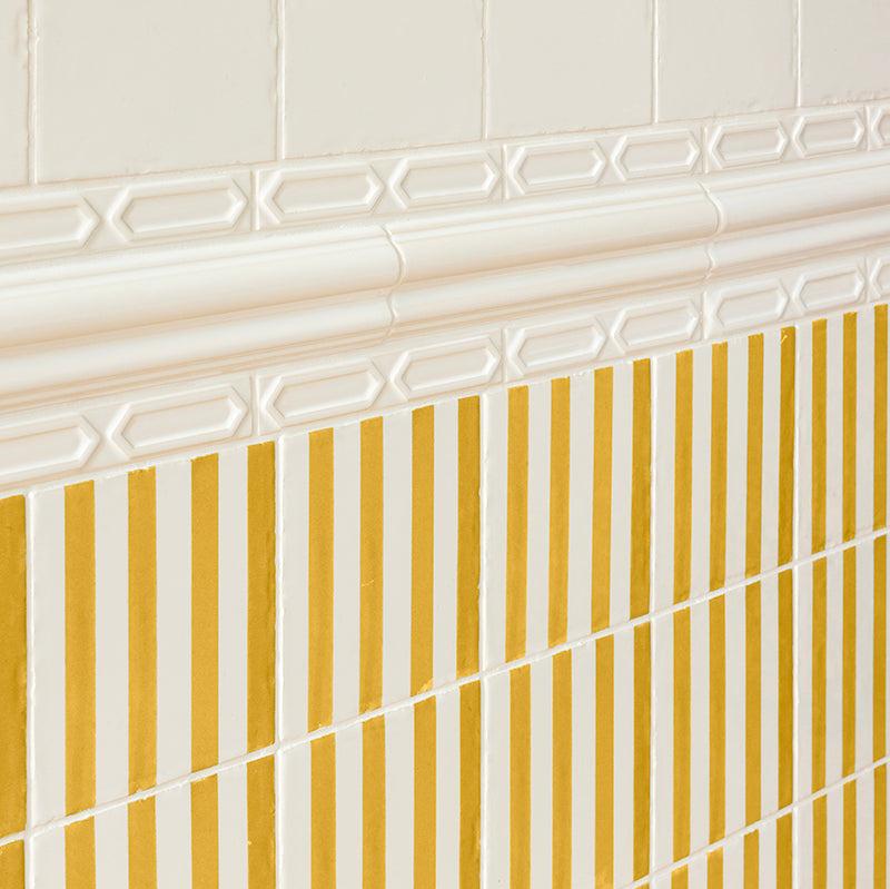 Pinstripe Tile, Delft Mustard