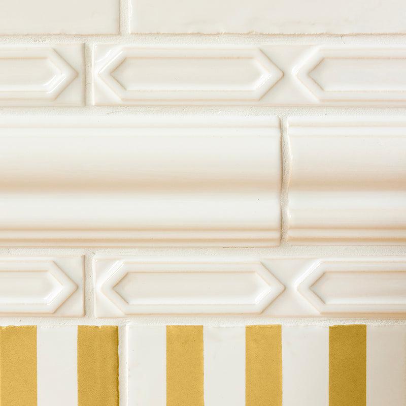 Pinstripe Tile, Delft Mustard