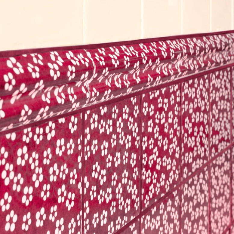 Ditsy Dado Trim, Cherry