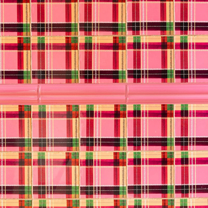 Tartan Tile, Pink