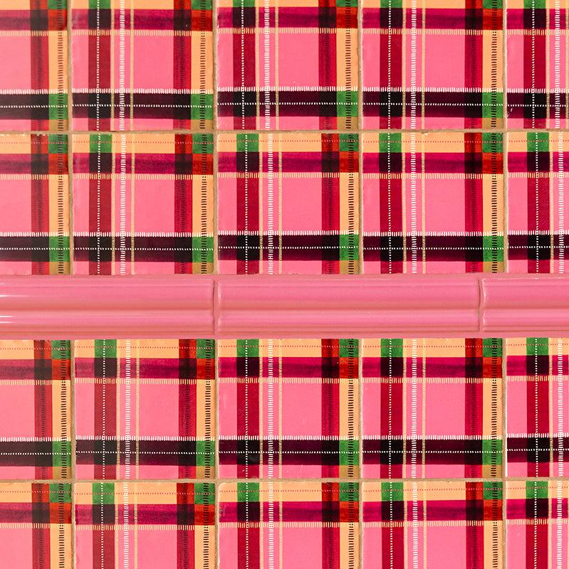 Colour Block Dado, Rhubarb