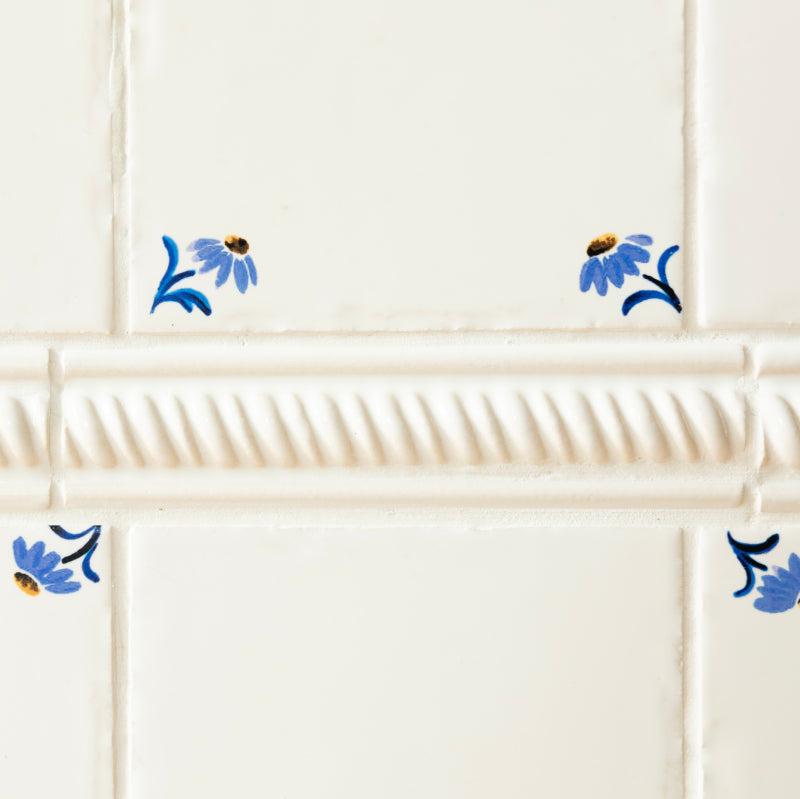 Daisy Corners Tile, Blue