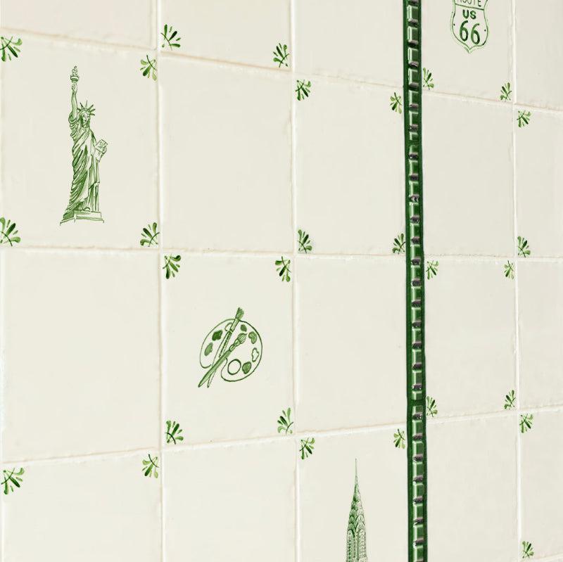 Studded Delft Trim, Green