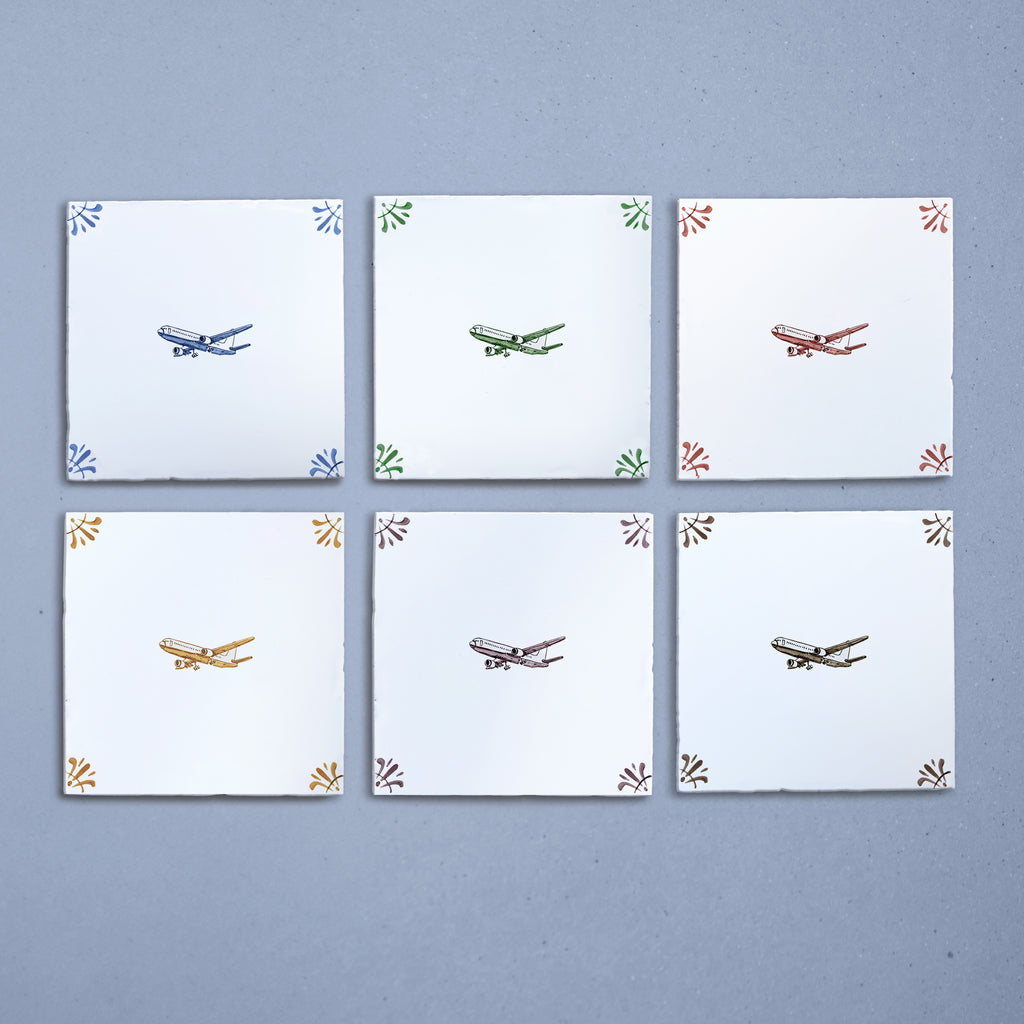 Aeroplane Delft Tile