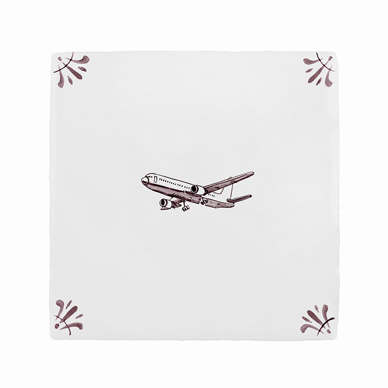 Aeroplane Delft Tile