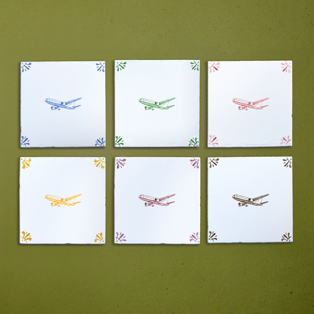 Aeroplane Delft Tile