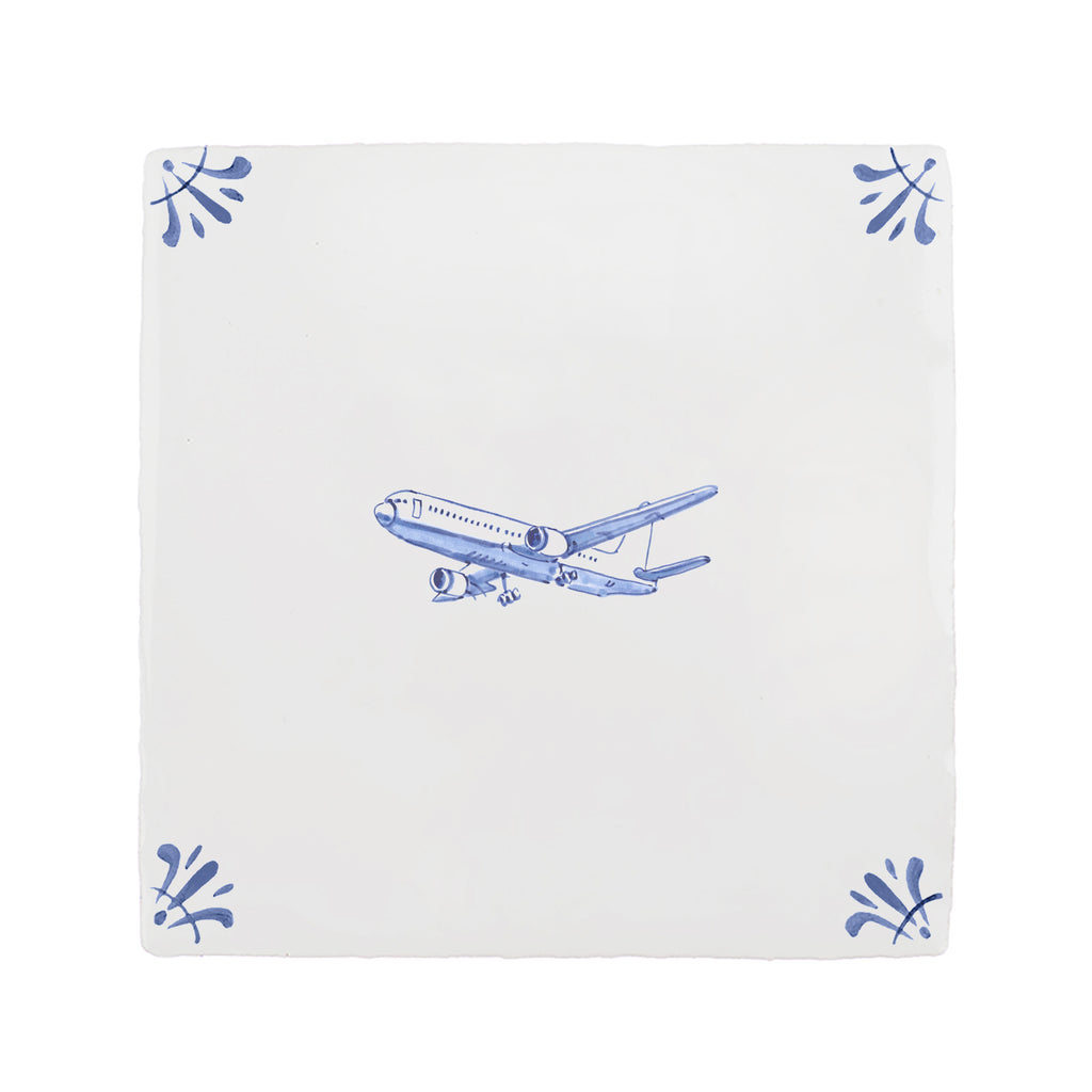 Aeroplane Delft Tile