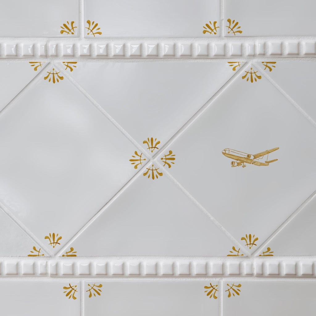Aeroplane Delft Tile