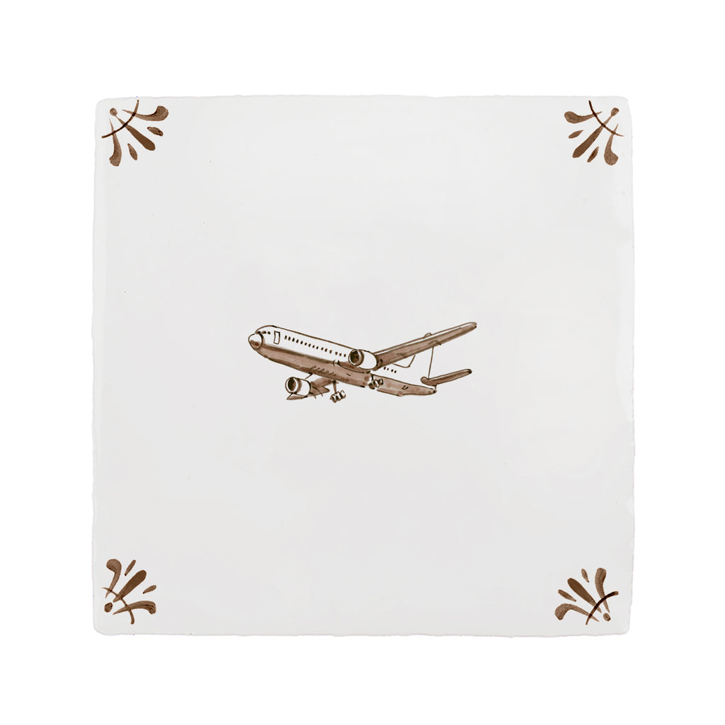 Aeroplane Delft Tile