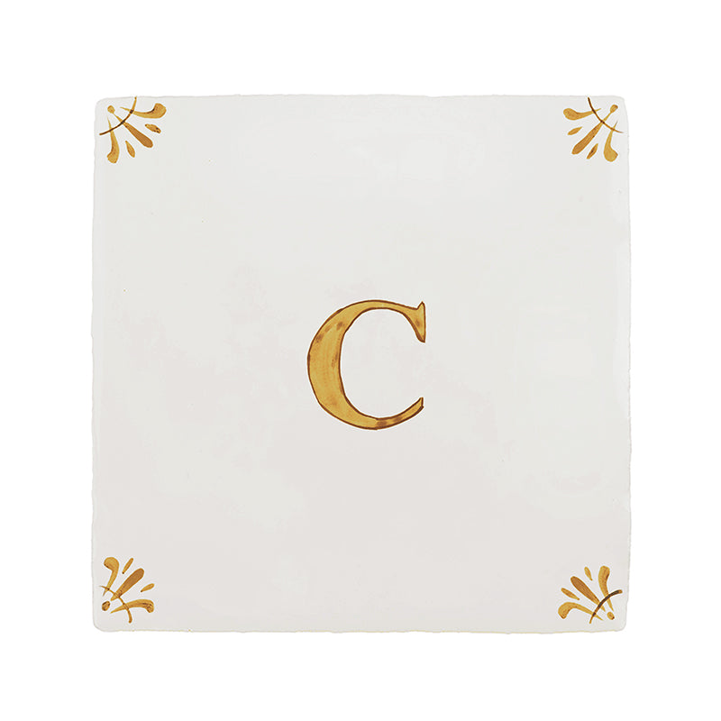Alphabet C Delft Tile