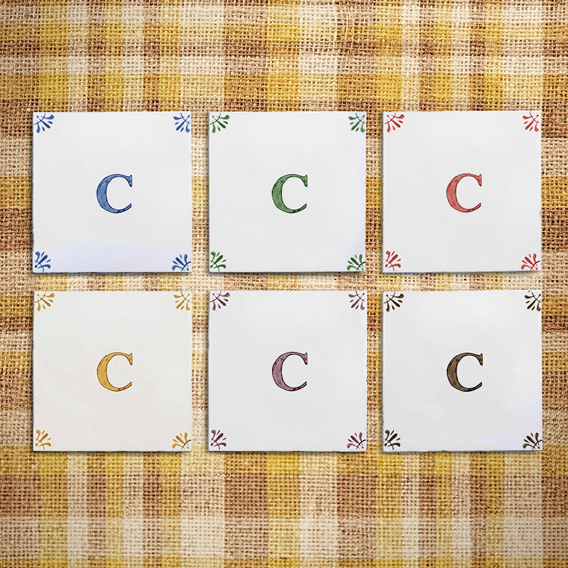 Alphabet C Delft Tile