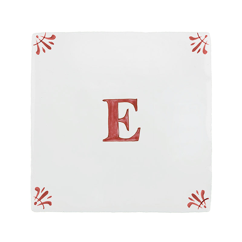Alphabet E Delft Tile