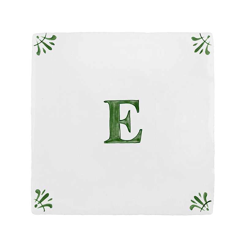 Alphabet E Delft Tile
