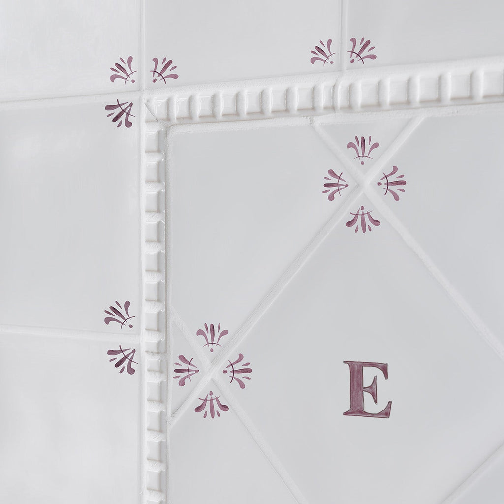 Alphabet E Delft Tile
